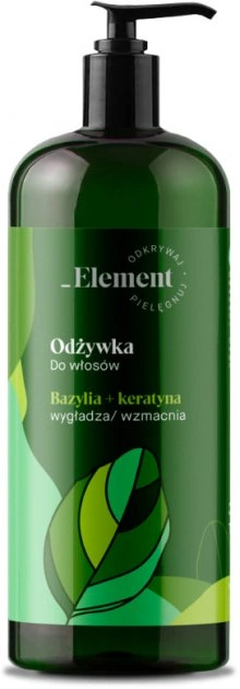 Кондиціонер для зміцнення волосся від випадання Element Hair Conditioner with Basil & Keratin Extract кератин та базилік 500мл