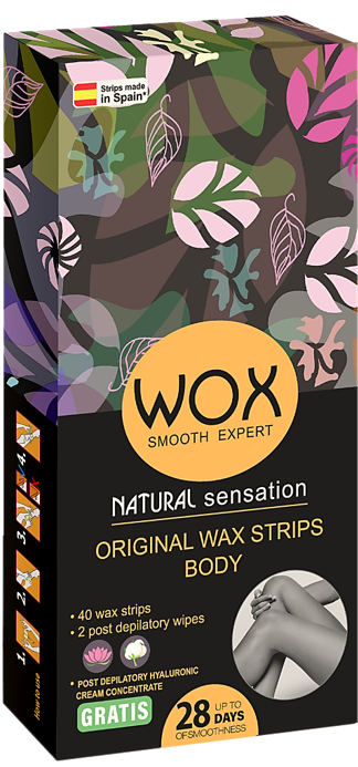 Воскові смужки для епіляції тіла WOX Original Wax Strips Body 40 шт