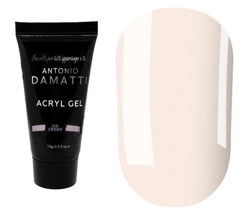Акрил гель Antonio Damatti Acryl Gel Ice Cream молочно-рожевий 15 мл
