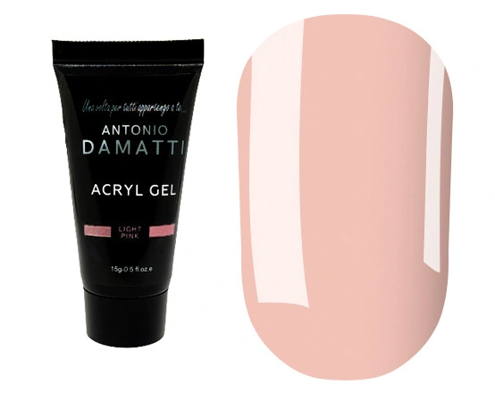 Акрил гель Antonio Damatti Acryl Gel Ice Light Pink світлий персиковий 15 мл