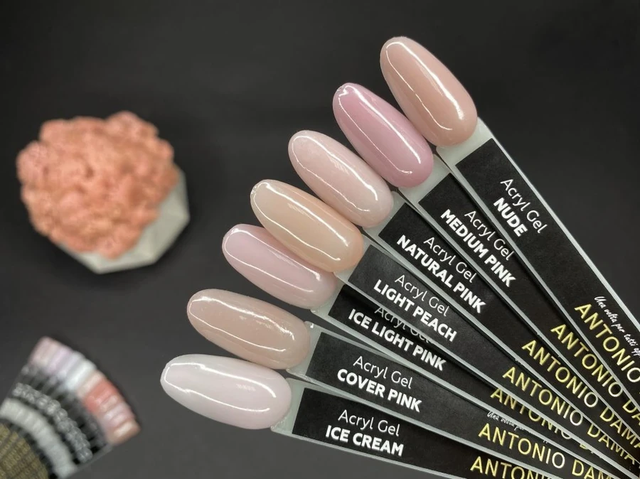 Акрил гель Antonio Damatti Acryl Gel Ice Light Pink світлий персиковий 15 мл