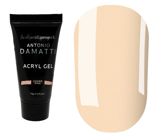 Акрил гель Antonio Damatti Acryl Gel Cover Pink світлий бежево-рожевий 15 мл
