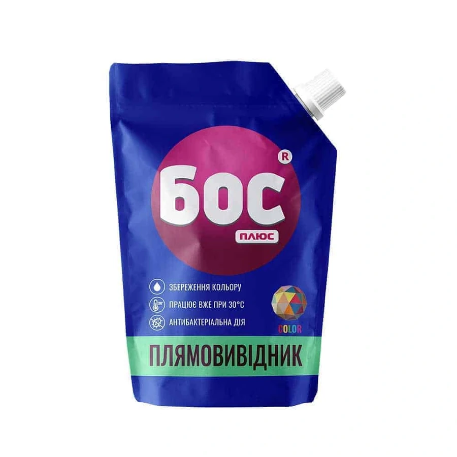 Виведення плям для кольорових тканин БОС Плюс Засоби для виведення плям кисневий для кольорових тканин 500 мл