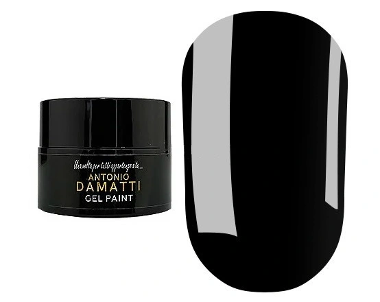 Гель-фарба Antonio Damatti Gel Paint №002 Black чорна 5 мл