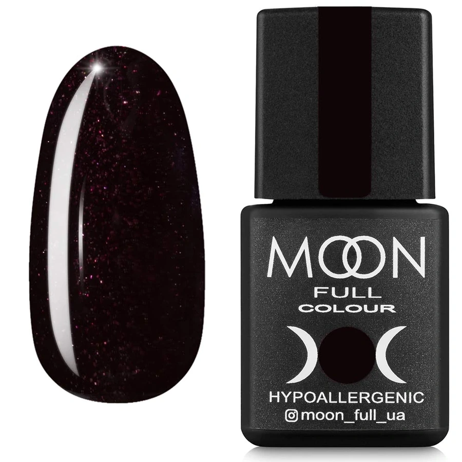 Гель-лак MOON FULL color Gel polish №668 шоколадно-сливовий, шиммер 8 мл
