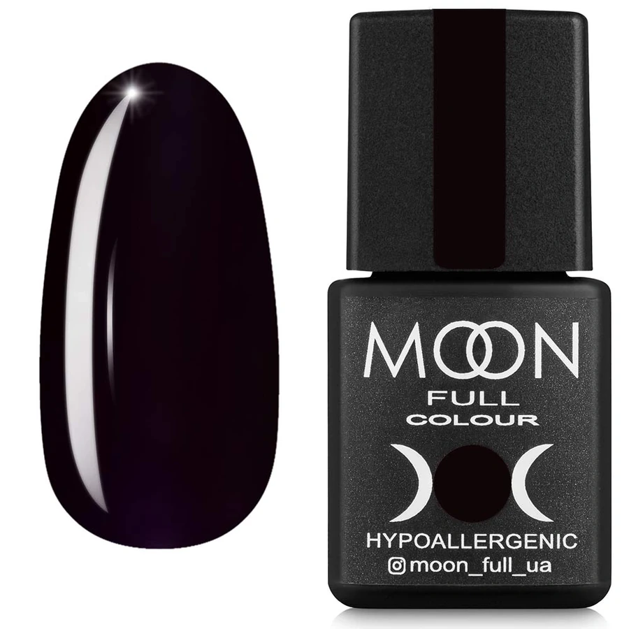 Гель-лак MOON FULL color Gel polish №669 чорний баклажан 8 мл