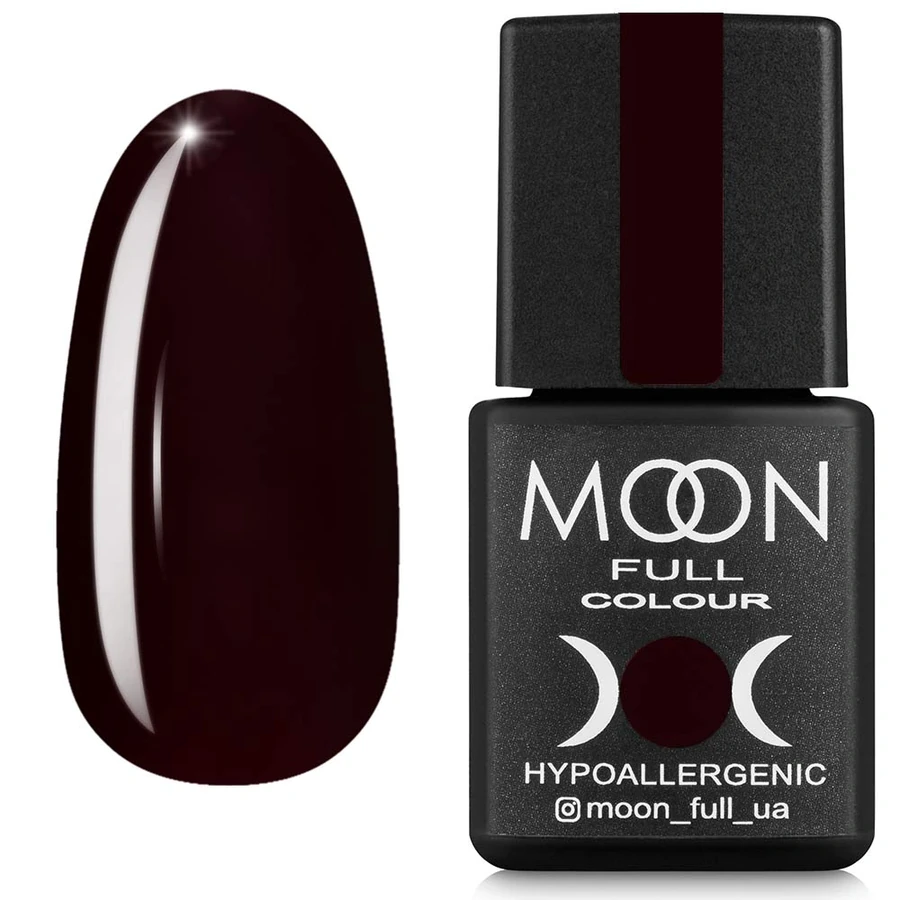 Гель-лак MOON FULL color Gel polish №672 шоколадно-вишневий 8 мл