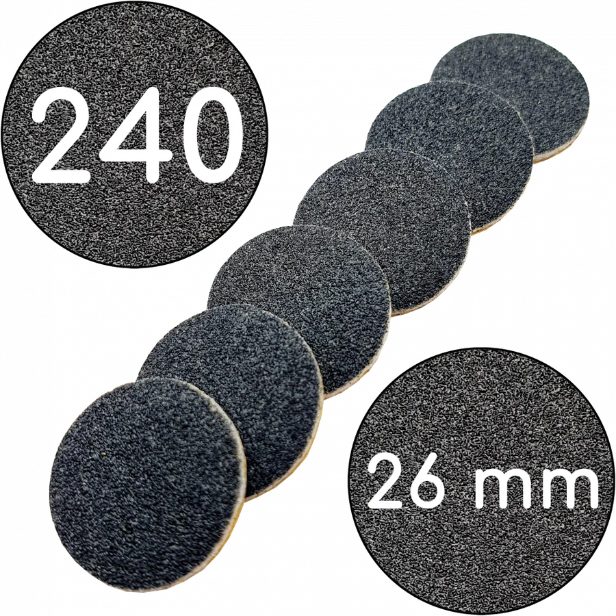Змінні файли для подо-диску ThePilochki Replaceable Abrasives Podo Dics Black 240 грит 26 мм 50 шт