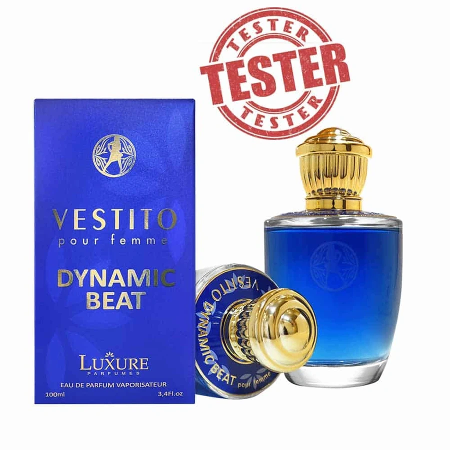 Жіноча парфумерна вода Luxure Parfumes Tester Vestito Dynamic Beat Pour Femme тестер 100 мл