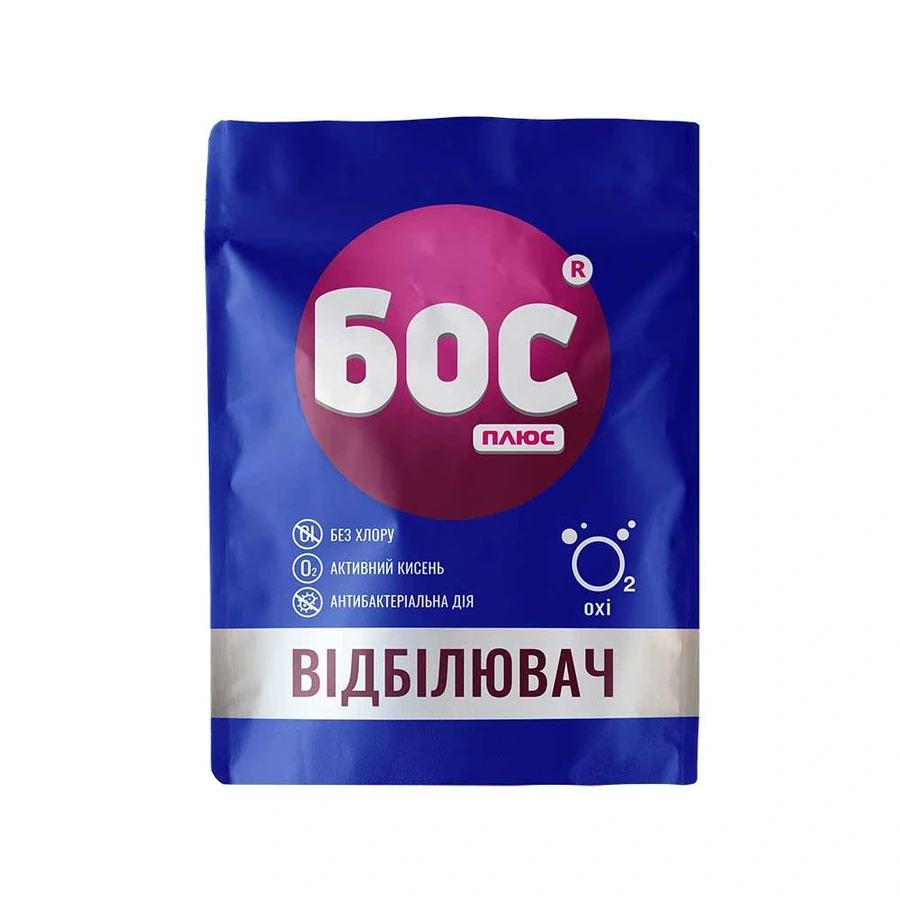 Відбілювач для білих тканин БОС Плюс Oxi Відбілювач кисневий для білих тканин 50 г (соше)