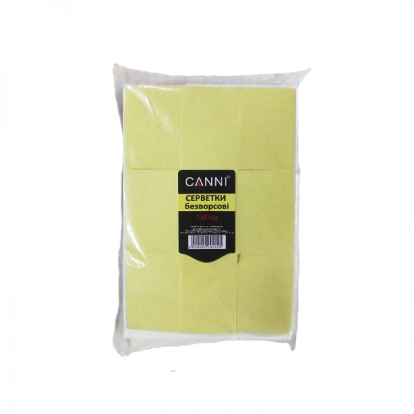 Безворсові серветки Canni Lint-Free Wipes Yellow жовті 1000 шт