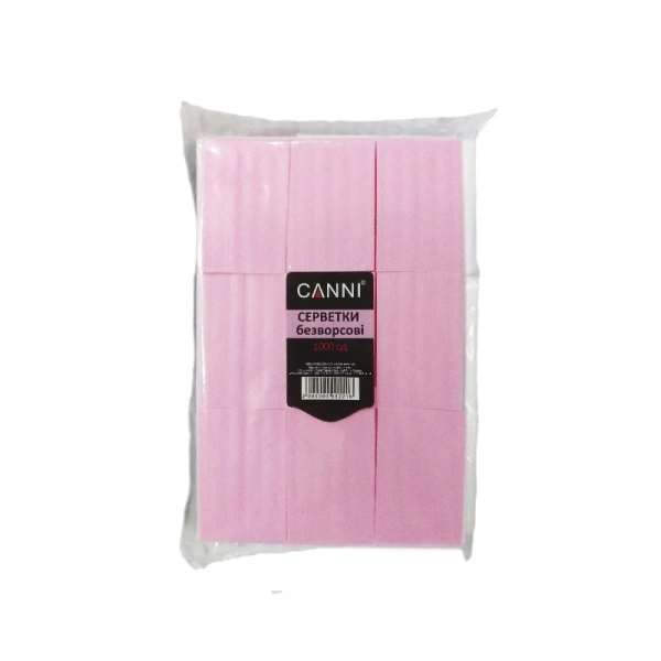 Безворсові серветки Canni Lint-Free Wipes Pink рожеві 1000 шт