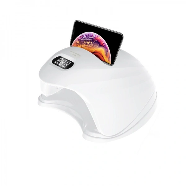 Лампа для манікюру Canni UV/LED Lamp White з підставкою для телефону 48W