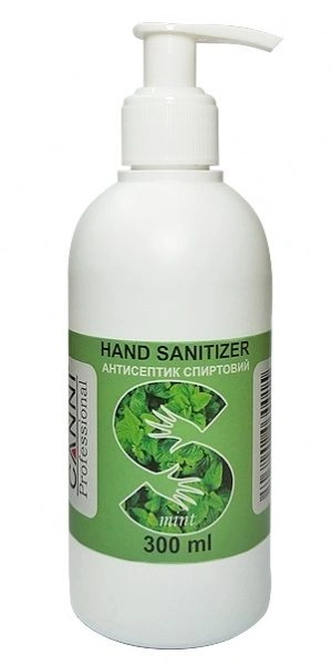 Санітайзер спиртовий гелевий Canni Sanitizer Mint м`ята 300 мл
