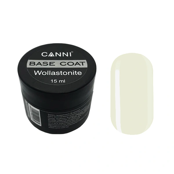 Відновлююча база Canni Wollastonite Base Coat 01 Clear прозора 15 мл