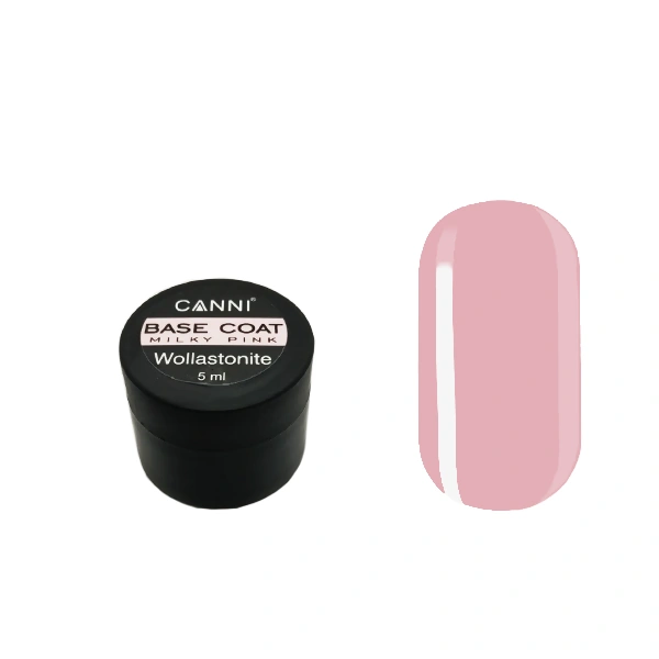Відновлююча камуфлююча база Canni Wollastonite Base Coat 03 Milky Pink молочно-рожева 5 мл