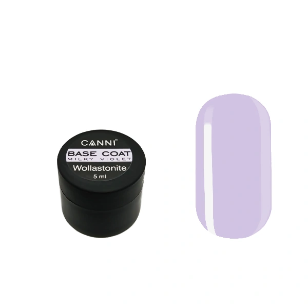 Відновлююча камуфлююча база Canni Wollastonite Base Coat 06 Milky Violet молочно-фіолетова 5 мл