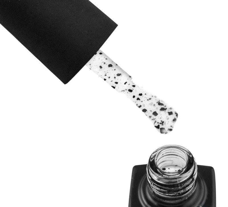 Топ для гель-лаку GO Active Fleck Top Coat з чорною крихтою 10 мл