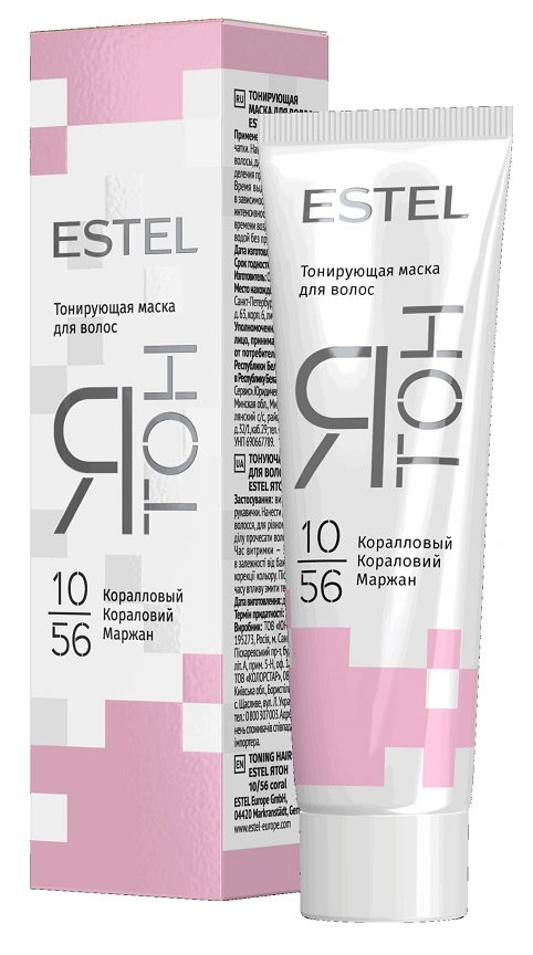 Тонкувальна маска для волосся Estel Professional Я Тон 10/56 кораловий 60 мл