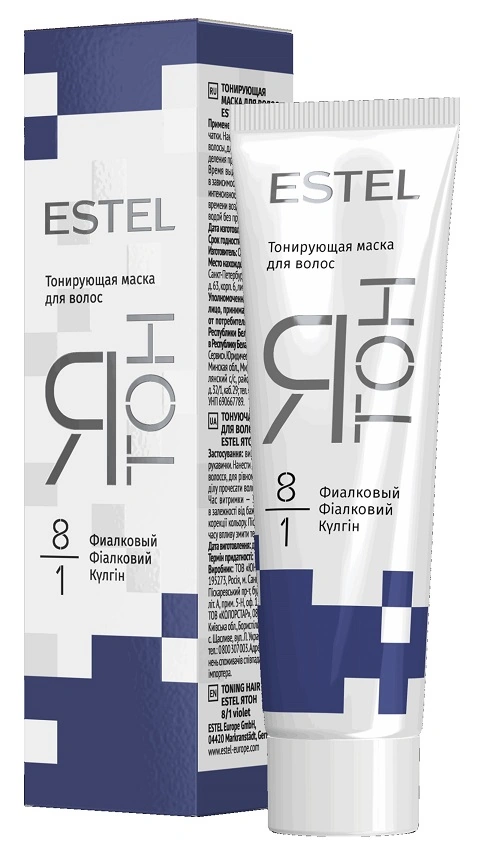 Тонкувальна маска для волосся Estel Professional Я Тон 8/1 фіалковий 60 мл