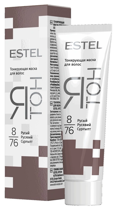 Тонкувальна маска для волосся Estel Professional Я Тон 8/76 русявий 60 мл