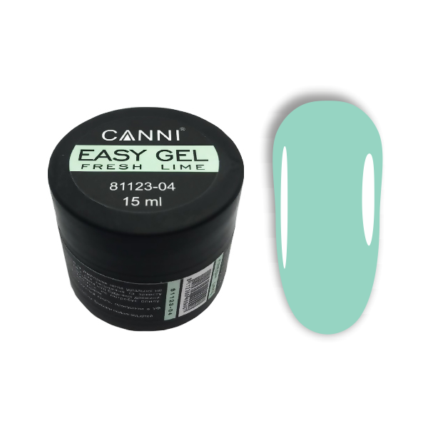 Гель для нарощування та зміцнення нігтів Canni Easy gel 04 Fresh Lime свіжий лайм 15 мл