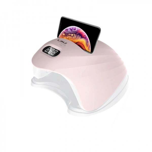 Лампа для манікюру Canni UV/LED Lamp Rose з підставкою для телефону 48W