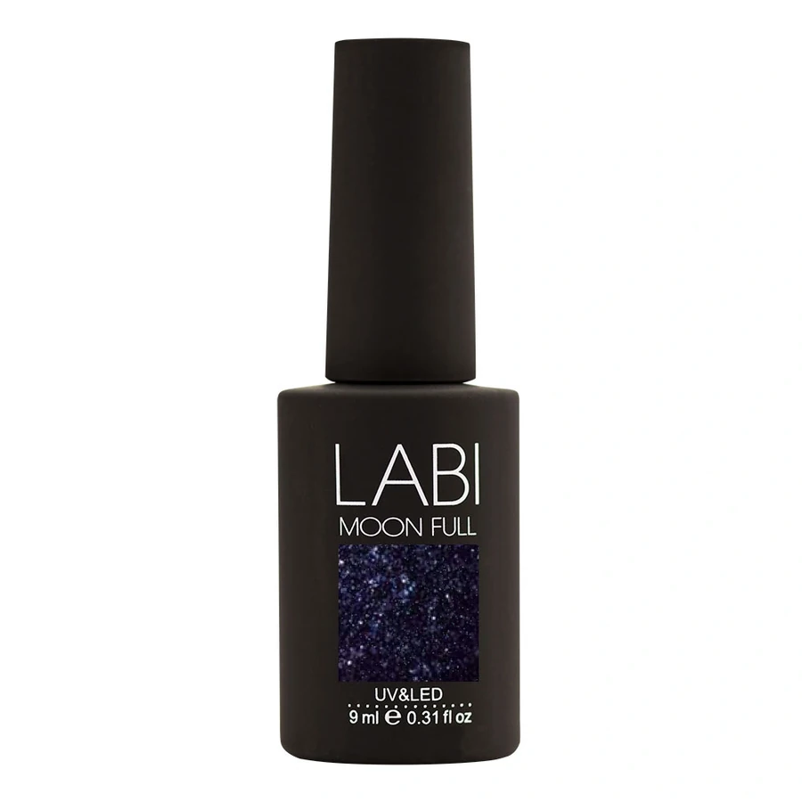 Гель-лак LABI Гель-лак №G15 Glitter чорний, з блискітками 9 мл