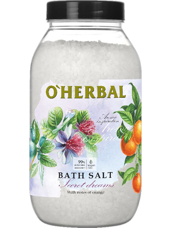 Сіль для ванн з маслом апельсину та пачулі OHerbal Сіль для ванн Aroma Inspiration Secret Dreams 1100 г