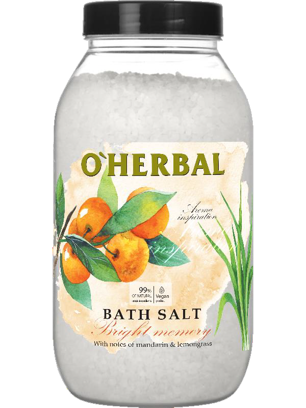 Сіль для ванн із квітково-цитрусовим ароматом OHerbal Bath Salt Aroma Inspiration Bright Memory 1100 г