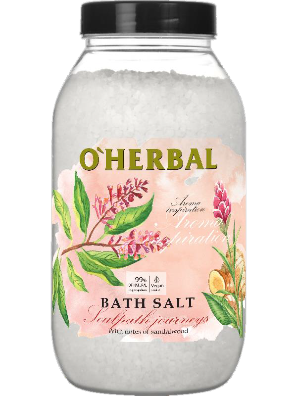 Сіль для ванн з маслами сандалу та кедра OHerbal Bath Salt Aroma Inspiration Soulpath journeys 1100 г