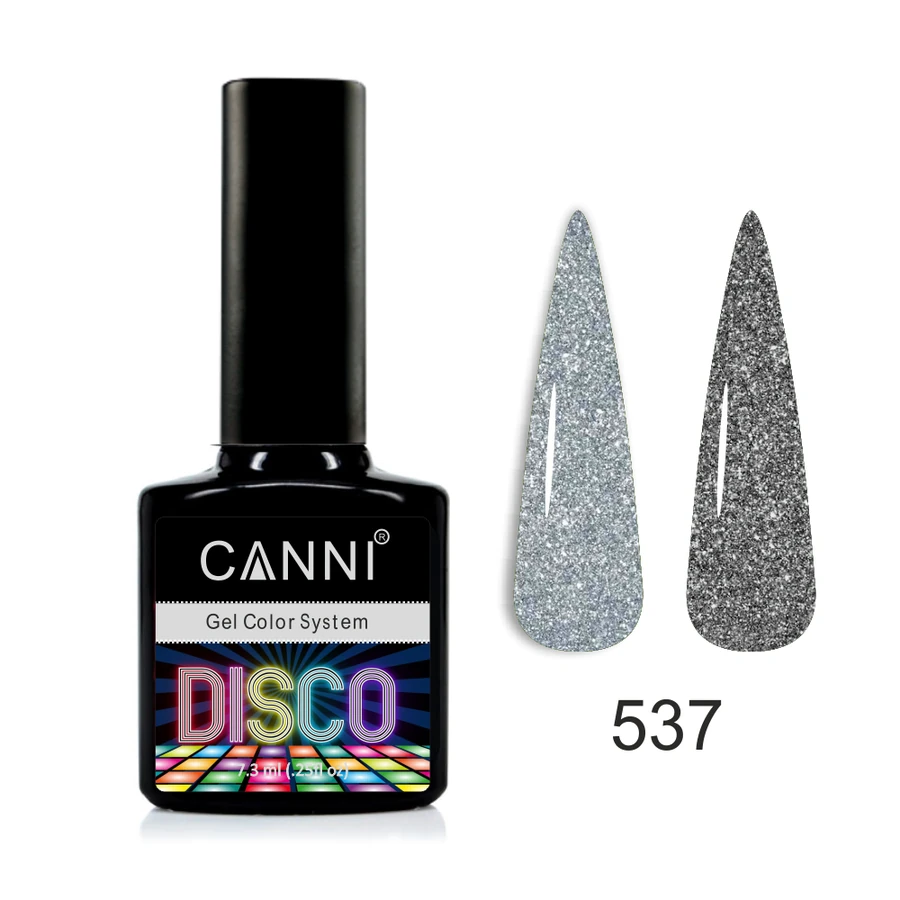 Гель-лак Canni Gel Polish Disco №537 карамель, світловідбивний