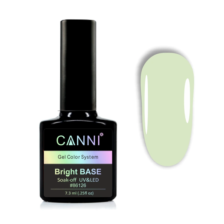 Кольорове каучукове базове покриття Canni Bright Base №656 світлий лимонний 7,3 мл