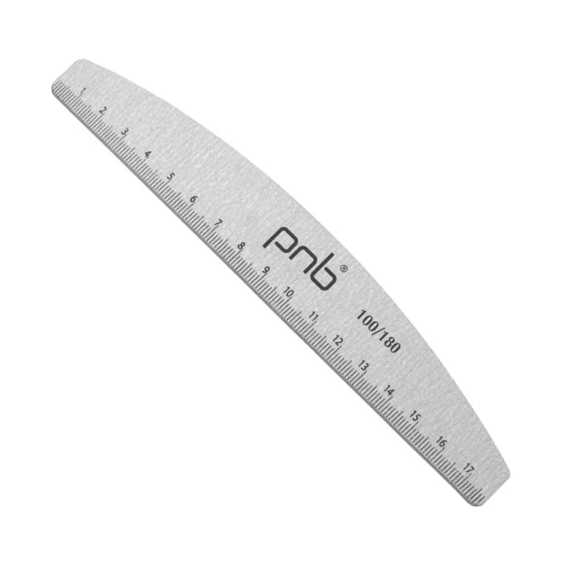 Пилка-лінійка для нігтів PNB Nail File-Line Semicircle 100/180 грит