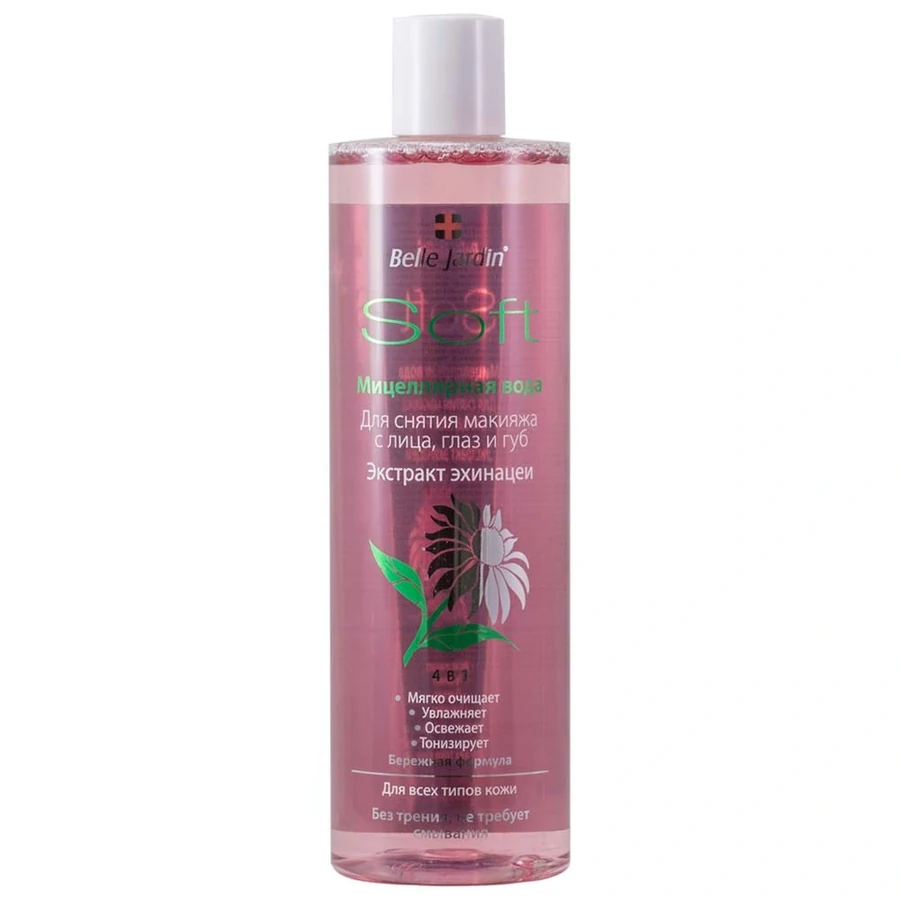 Міцелярна вода для демакіяжу з екстрактом ехінацеї Belle Jardin Soft Micellar Water with Echinacea Extract 400 мл