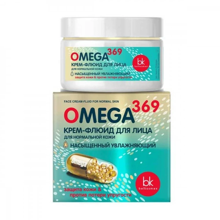 Захист шкіри проти втрати пружності Белкосмекс Omega 369 Крем-флюїд для обличчя для нормальної шкіри 48 г