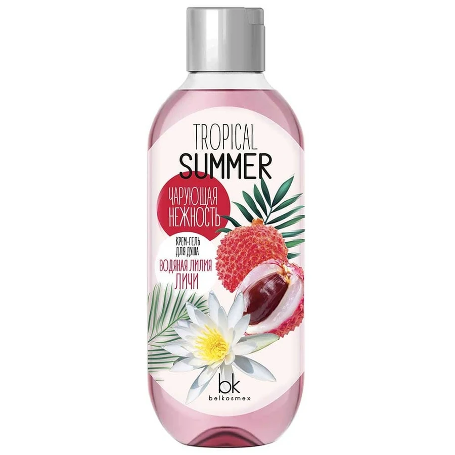 Крем-гель для душу Белкосмекс Tropical Summer Крем-гель для душу водяна лілія лічі 500 мл