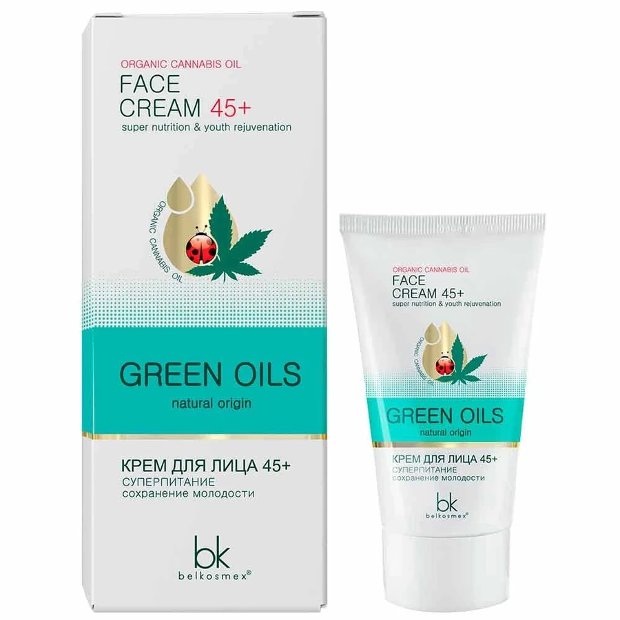 Крем Белкосмекс Green Oils 45+ Крем для обличчя суперживлення, збереження молодості 40 г