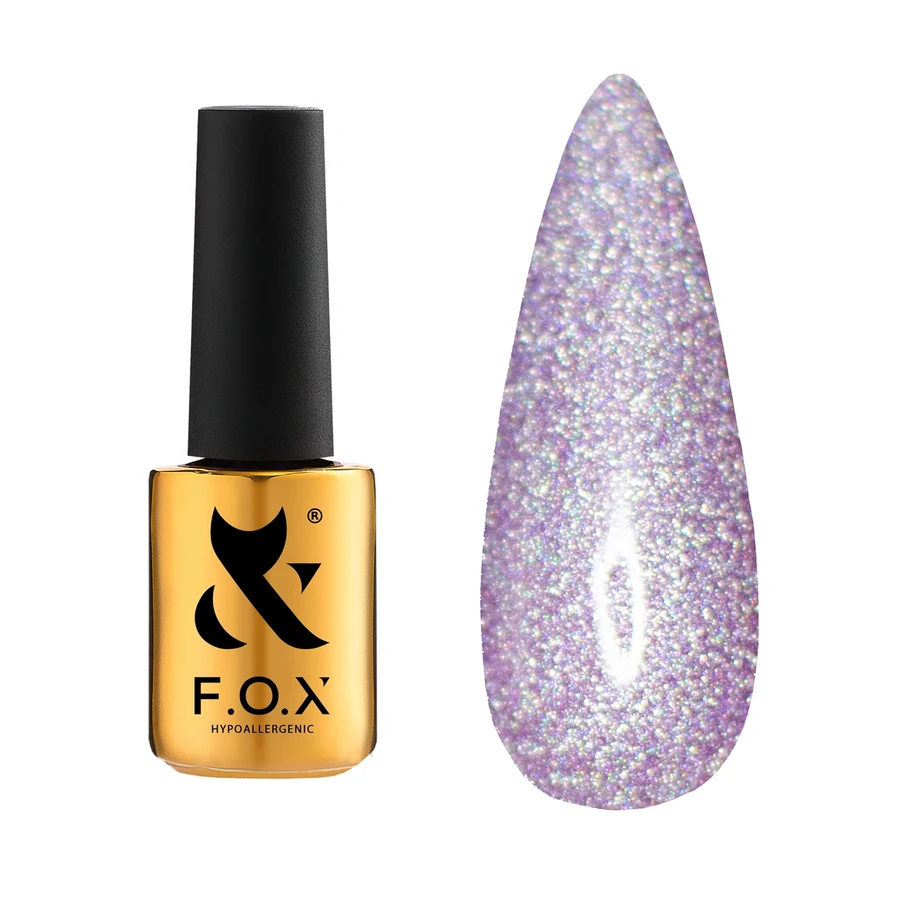 Світловідбивний гель-лак FOX Gel Polish Flash 008 бузковий 6 мл