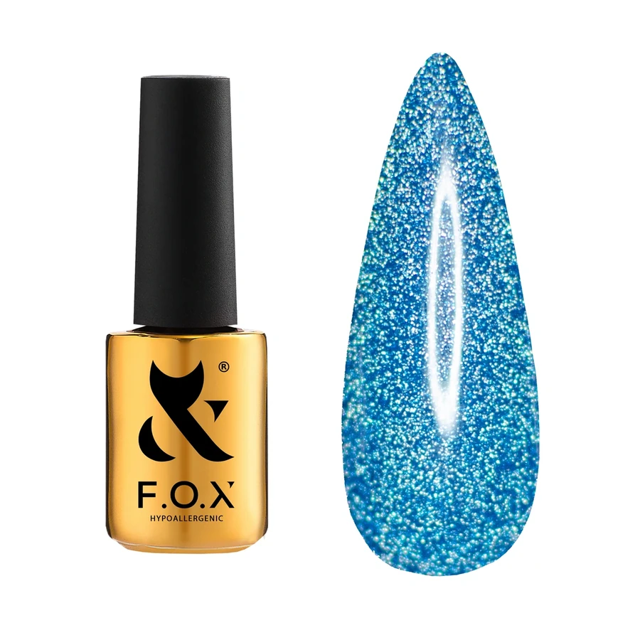 Світловідбивний гель-лак FOX Gel Polish Flash 010 бірюза 6 мл