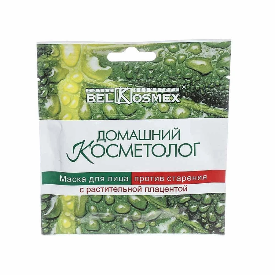 Неткана маска з рослинною плацентою Белкосмекс Домашній Косметолог Маска для обличчя проти старіння 26 г