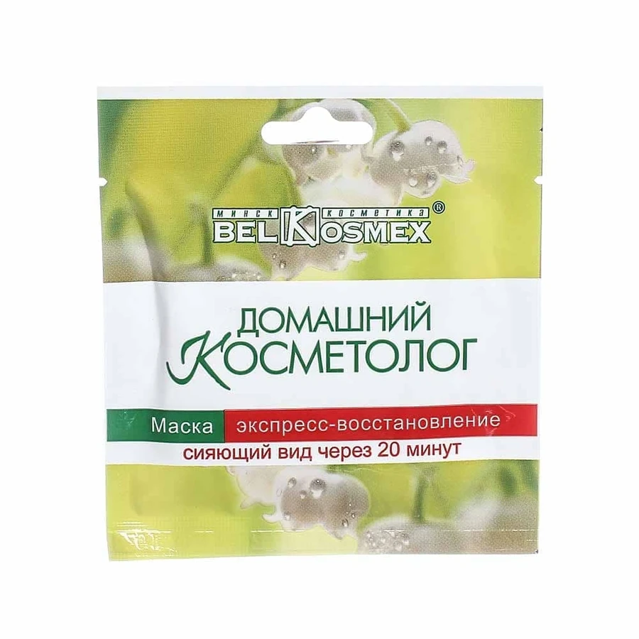 Неткана маска для обличчя Белкосмекс Домашній Косметолог Маска неткана для обличчя експрес-відновлення 26 г
