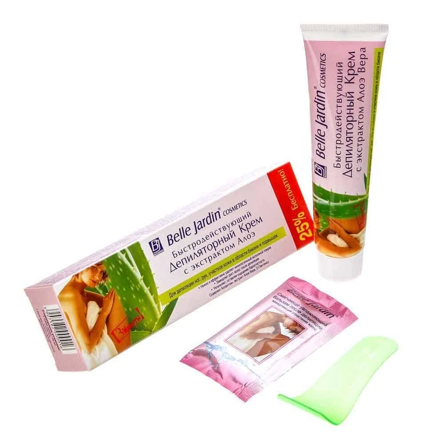 Швидкодіючий крем для депіляції з екстрактом алое Belle Jardin Hair Removal Cream with Aloe Extract 125 мл