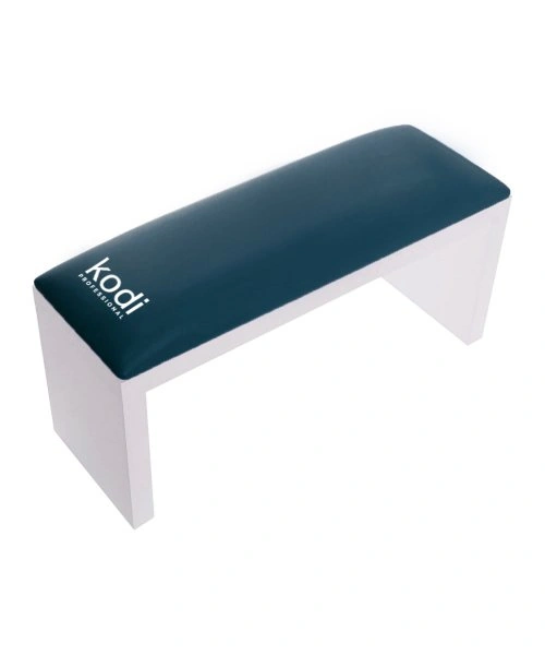 Підлокітник для манікюру на білих ніжках Kodi Armrest for Manicure on White Legs Dark Green темно-зелений