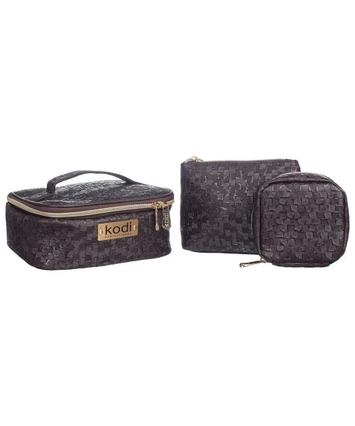 Косметичка Kodi Cosmetic Bag Brown 3 in 1 вологостійка штучна шкіра, коричневий