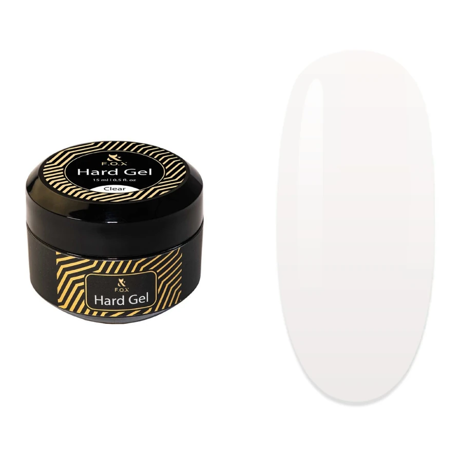 Гель для моделювання FOX Hard Gel Clear прозорий 15 мл