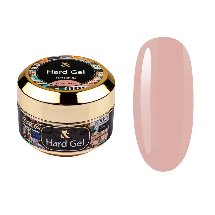 Гель для моделювання камуфлюючий FOX Hard Gel Cover Nude нюдовий 15 мл