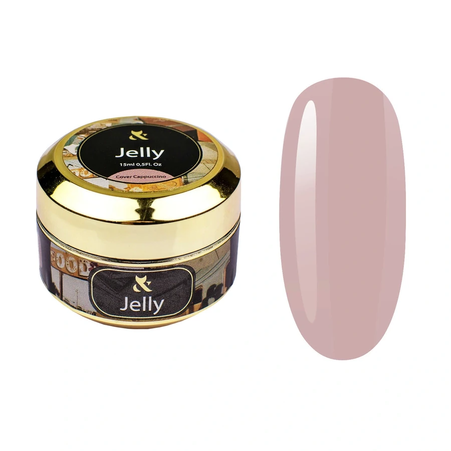 Гель для моделювання камуфлюючий FOX Jelly Gel Cover Cappuccino капучіно 15 мл
