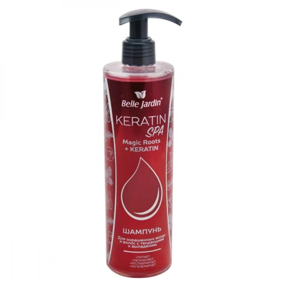 Шампунь Чарівне коріння + Кератин Belle Jardin Keratin SPA Magic Roots Шампунь для фарбованого волосся проти випадіння 400 мл