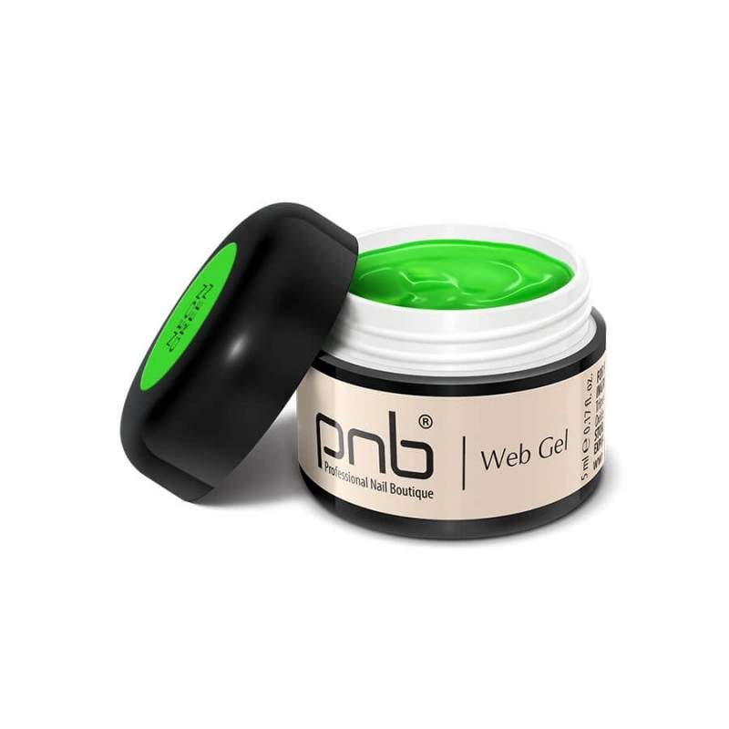 гель-павутинка неон зелений PNB UV/LED WebGel Neon Green 5 мл
